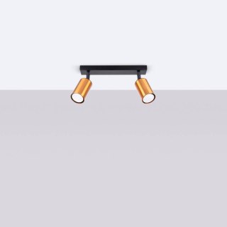 Plafon WINX 2 czarny/miedź