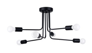 Sollux Lighting Żyrandol NORAH 6 czarny