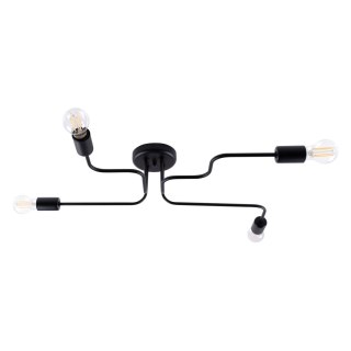 Sollux Lighting Żyrandol VECTOR 4 czarny