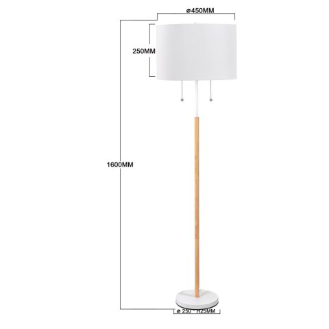 Lampa podłogowa Fogo biała 2xE27 Light Prestige