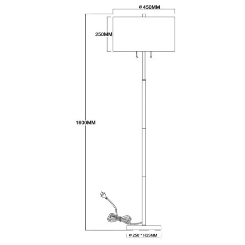 Lampa podłogowa Fogo biała 2xE27 Light Prestige