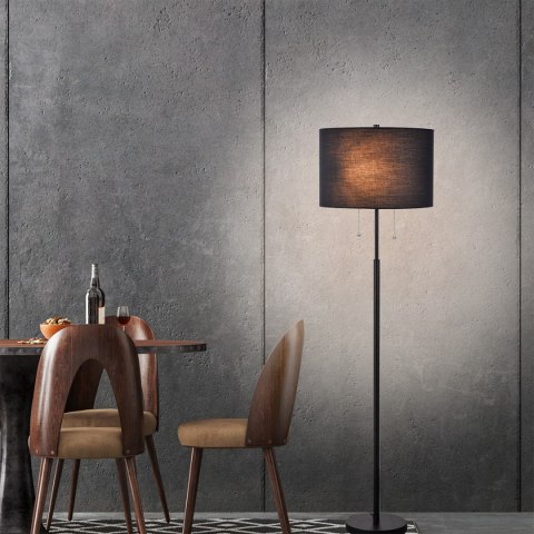 Lampa podłogowa Fogo czarna 2xE27 Light Prestige