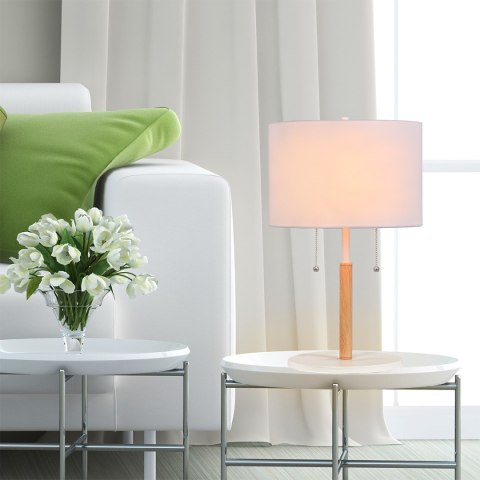 Lampa stołowa Fogo biała 2xE27 Light Prestige