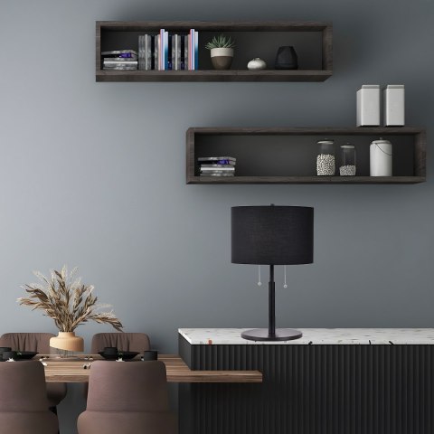 Lampa stołowa Fogo czarna 2xE27 Light Prestige