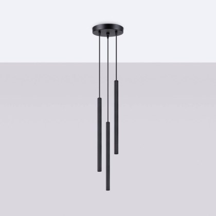 Sollux Lighting Lampa wisząca ARCHE 3P czarna
