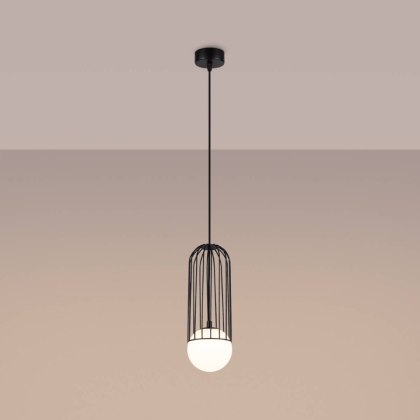 Sollux Lighting Lampa wisząca BRINA 1 czarna