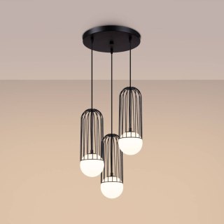 Sollux Lighting Lampa wisząca BRINA 3P czarna