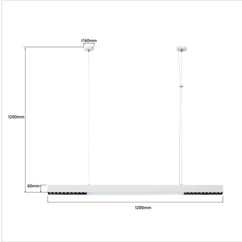 Lampa wisząca Cali L biała Tuya LED CCT Light Prestige