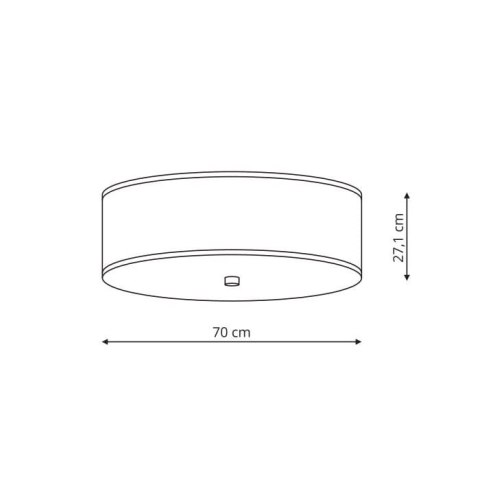 Plafon Girona 70cm 5xE27 szary LP-2190/5C-70 GRY
