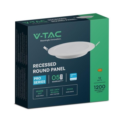 12W BACKLIT RECESSED PANEL WITH SAMSUNG CHIP 3000K RD