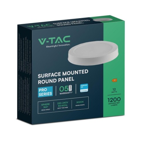 12W BACKLIT SURFACE MOUNTED PANEL WITH SAMSUNG CHIP 6500K RD