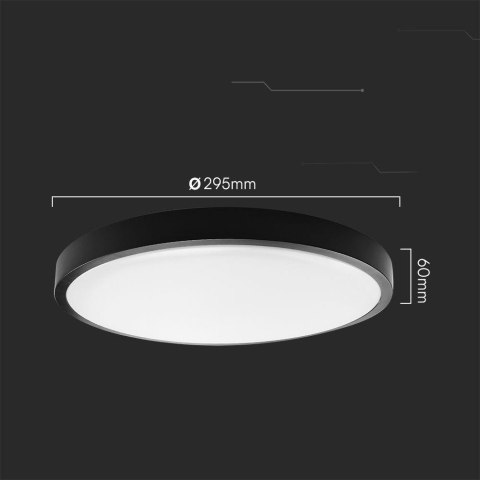 18W LED DOME LIGHT -SENSOR WITH SAMSUNGCHIP 4000K RD,BLACK FRAME IP44