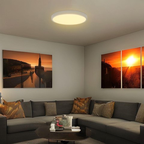 18W LED DOME LIGHT -SENSOR WITH SAMSUNGCHIP 6500K RD,WHITE FRAME IP44