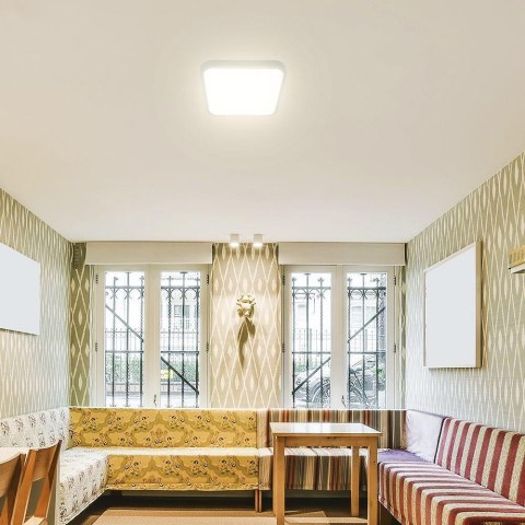 18W LED DOME LIGHT WITH SAMSUNGCHIP 4000K SQ,WHITE FRAME IP44