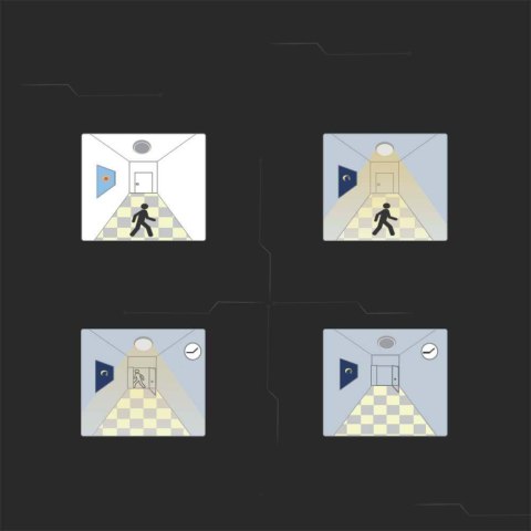 36W LED DOME LIGHT -SENSOR WITH SAMSUNGCHIP 4000K RD,BLACK FRAME IP44