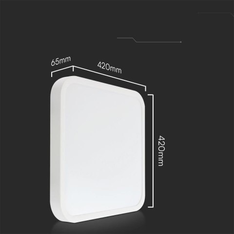 36W LED DOME LIGHT -SENSOR WITH SAMSUNGCHIP 4000K SQ,WHITE FRAME IP44