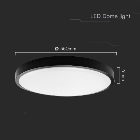 36W LED DOME LIGHT WITH SAMSUNGCHIP 3000K RD,BLACK FRAME IP44