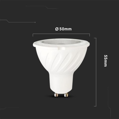 6W GU10 SMD PLASTIC SPOTLIGHT WITH LENS-SAMSUNG CHIP 4000K