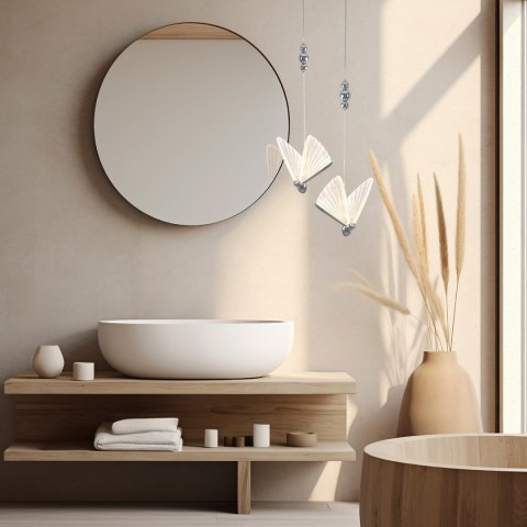 Lampa wisząca Mariposa 1 srebrna LED CCT Light Prestige
