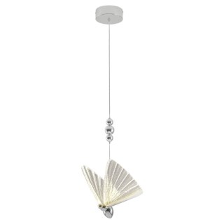 Lampa wisząca Mariposa 1 srebrna LED CCT Light Prestige