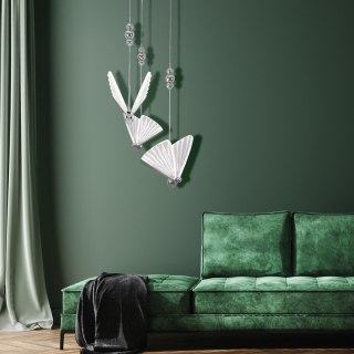 Light Prestige Lampa wisząca Mariposa 3 srebrna LED CCT