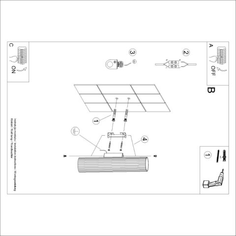 LAMPA ŚCIENNA Kinkiet KARBON 30 złoty