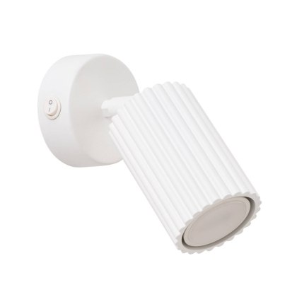 Sollux Lighting Kinkiet KARBON biały z włącznikiem