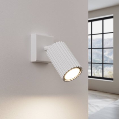 LAMPA ŚCIENNA Kinkiet KARBON biały