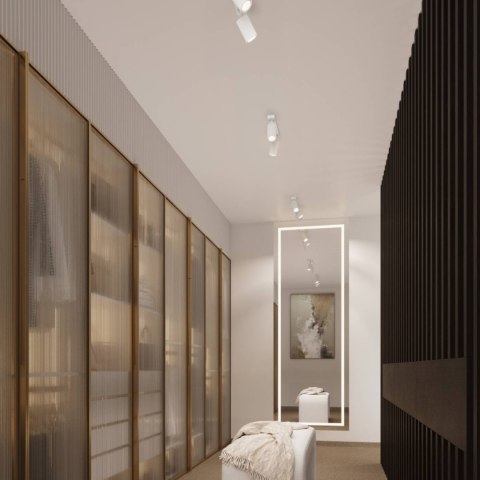 LAMPA ŚCIENNA Kinkiet KARBON biały