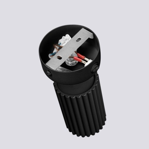 LAMPA ŚCIENNA Kinkiet KARBON czarny z włącznikiem