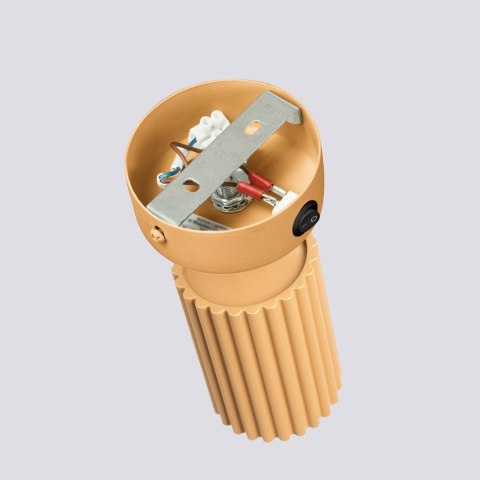 LAMPA ŚCIENNA Kinkiet KARBON złoty z włącznikiem