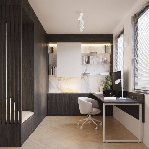 LAMPA GABINETOWA Lampa biurkowa KARBON biała