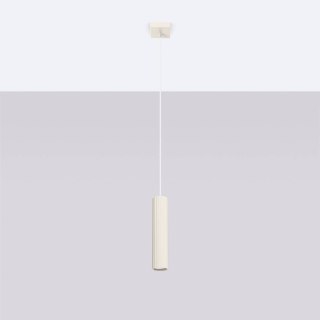 Sollux Lighting Lampa wisząca KARBON 1 beżowy