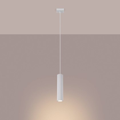 ŻYRANDOL LAMPA SUFITOWA Lampa wisząca KARBON 1 biały