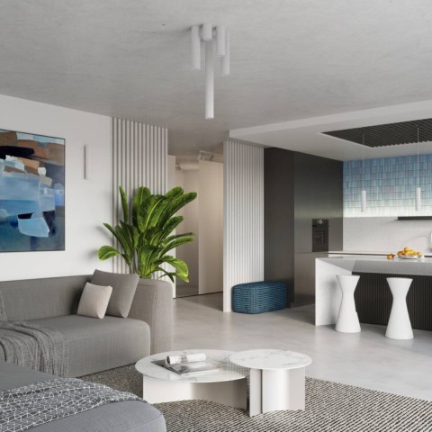 ŻYRANDOL LAMPA SUFITOWA Lampa wisząca KARBON 1 biały