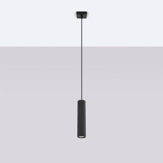 Sollux Lighting Lampa wisząca KARBON 1 czarny