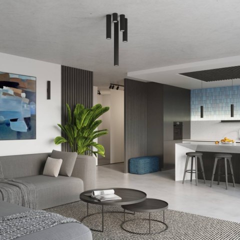 ŻYRANDOL LAMPA SUFITOWA Lampa wisząca KARBON 1 czarny