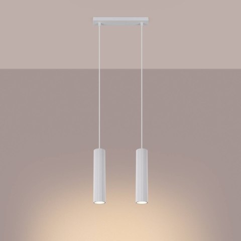 ŻYRANDOL LAMPA SUFITOWA Lampa wisząca KARBON 2 biały