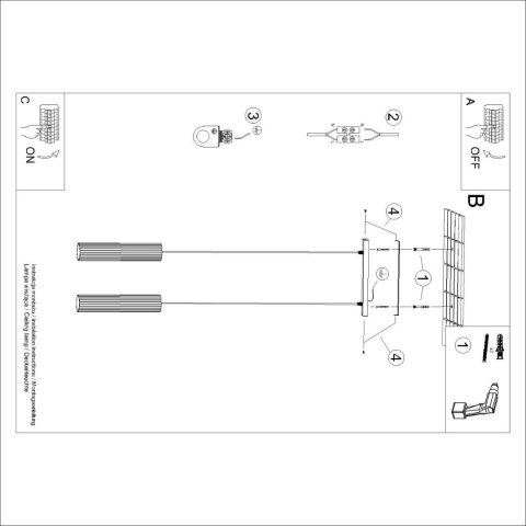 ŻYRANDOL LAMPA SUFITOWA Lampa wisząca KARBON 2 czarny