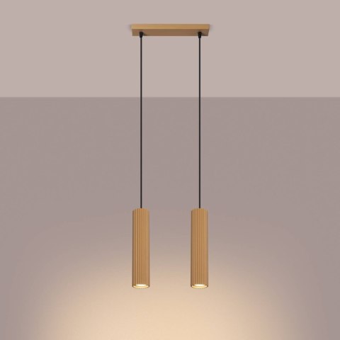 ŻYRANDOL LAMPA SUFITOWA Lampa wisząca KARBON 2 złoty
