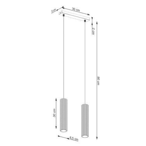 ŻYRANDOL LAMPA SUFITOWA Lampa wisząca KARBON 2 złoty