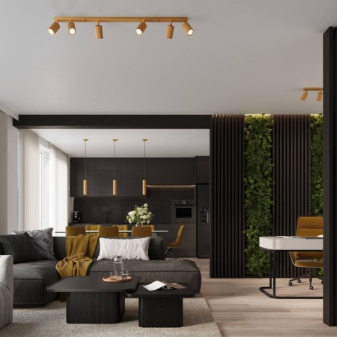 ŻYRANDOL LAMPA SUFITOWA Lampa wisząca KARBON 2 złoty