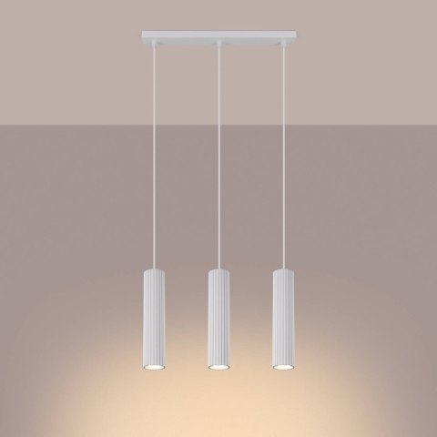 ŻYRANDOL LAMPA SUFITOWA Lampa wisząca KARBON 3L biały