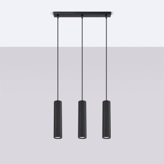 Sollux Lighting Lampa wisząca KARBON 3L czarny