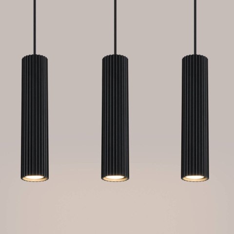 ŻYRANDOL LAMPA SUFITOWA Lampa wisząca KARBON 3L czarny