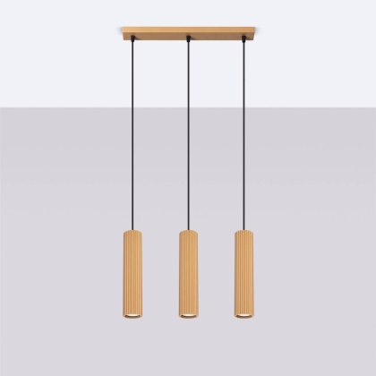 Sollux Lighting Lampa wisząca KARBON 3L złoty