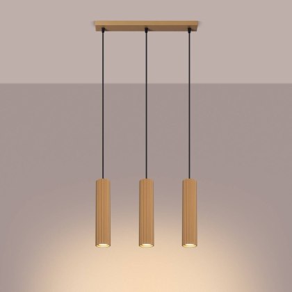 ŻYRANDOL LAMPA SUFITOWA Lampa wisząca KARBON 3L złoty