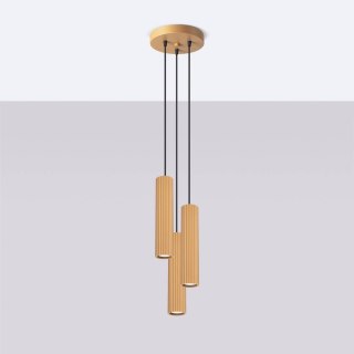 Sollux Lighting Lampa wisząca KARBON 3P złoty
