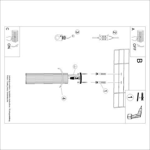 PLAFON LAMPA SUFITOWA REFLEKTOR TUBA SPOT KARBON 30 złoty