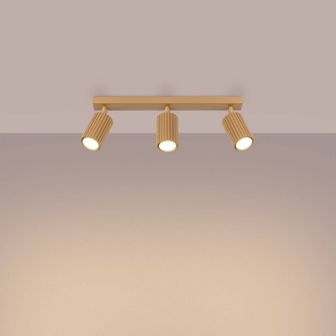 PLAFON LAMPA SUFITOWA REFLEKTOR LISTWA KARBON 3L złoty